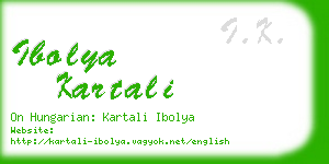 ibolya kartali business card